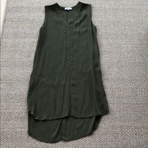 Army green shirt dress
